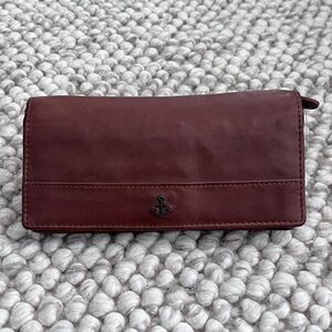 NWT Harbour 2nd Leather Luja Wallet with Anchor Logo